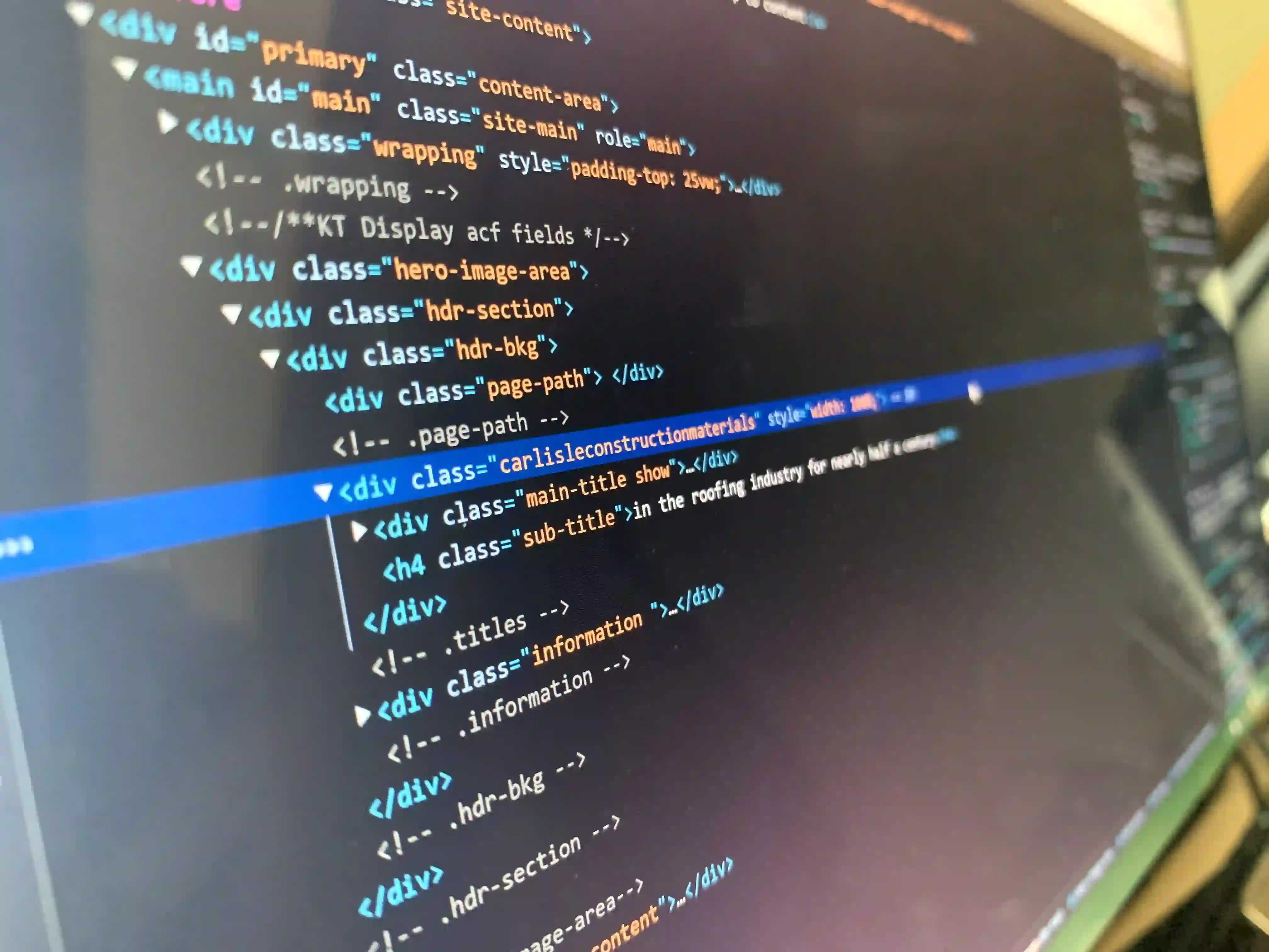 programming code on a screen
