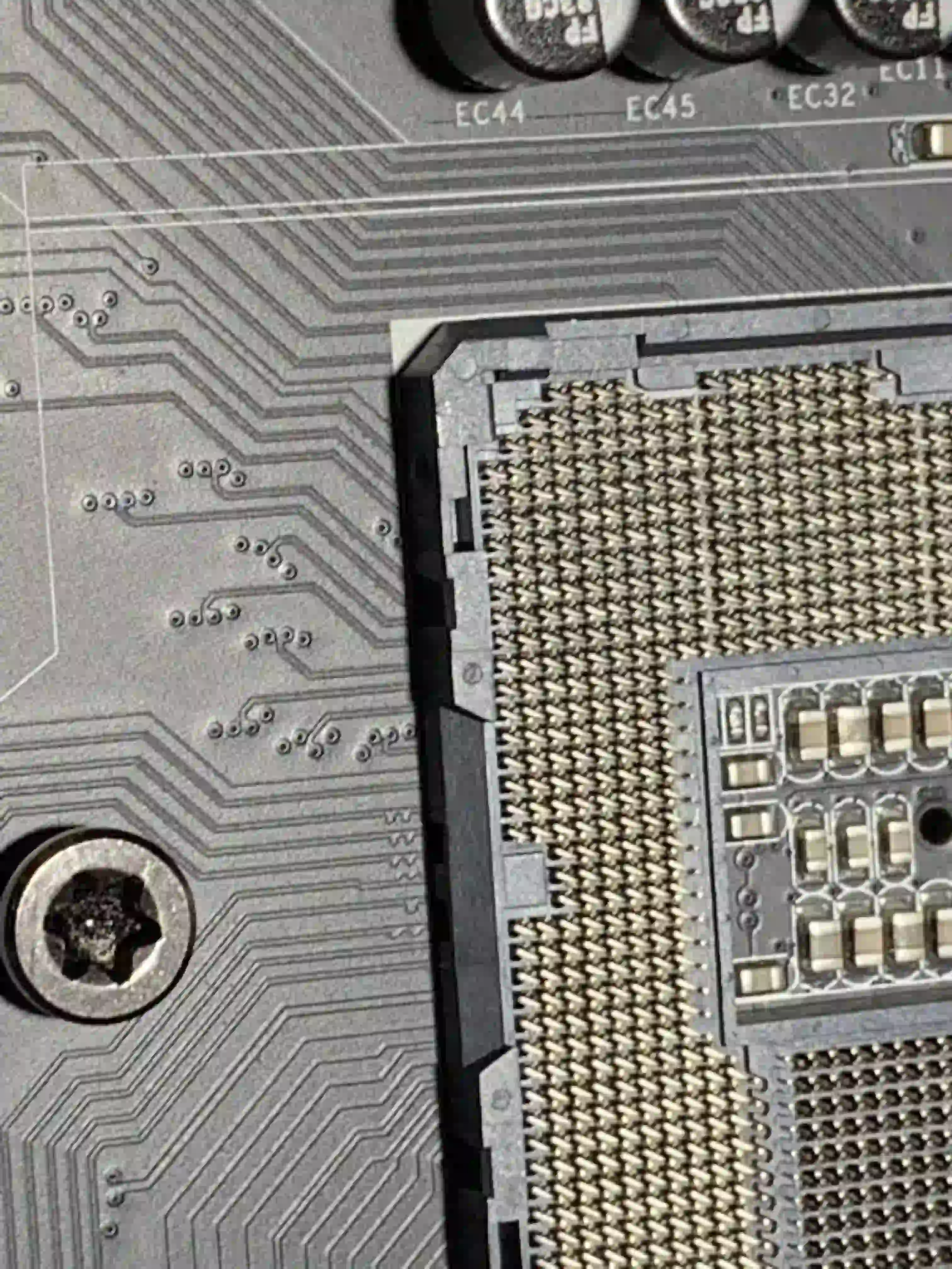zoomed in view of a cpu