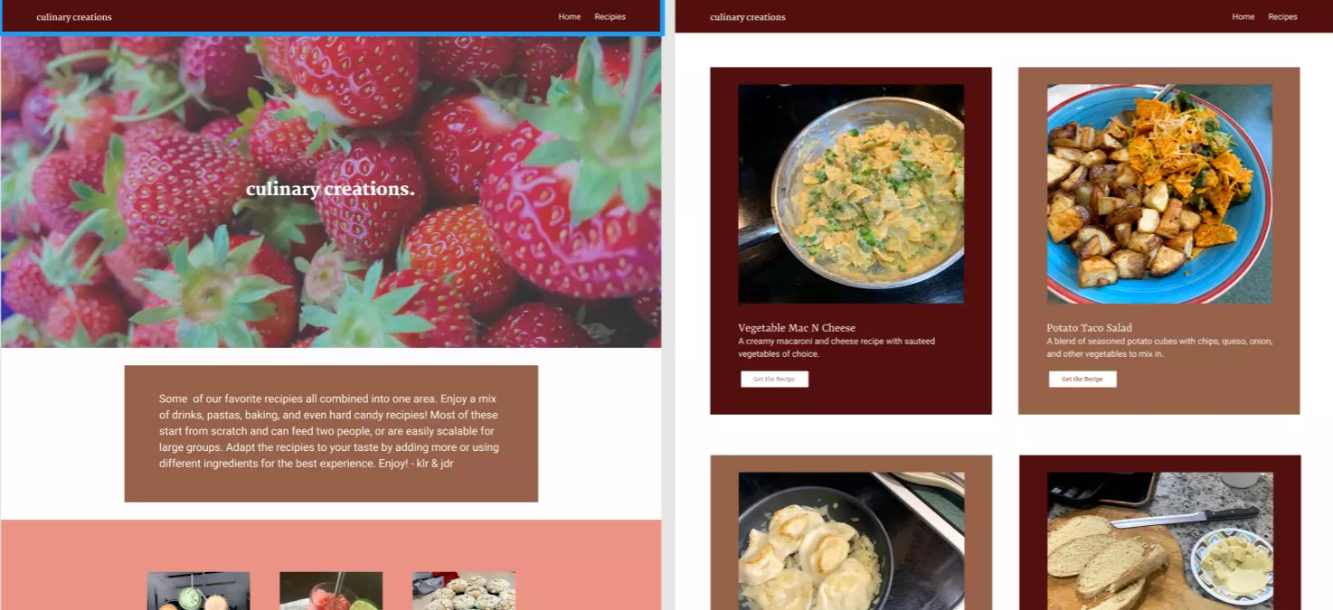 screenshot of a webproject