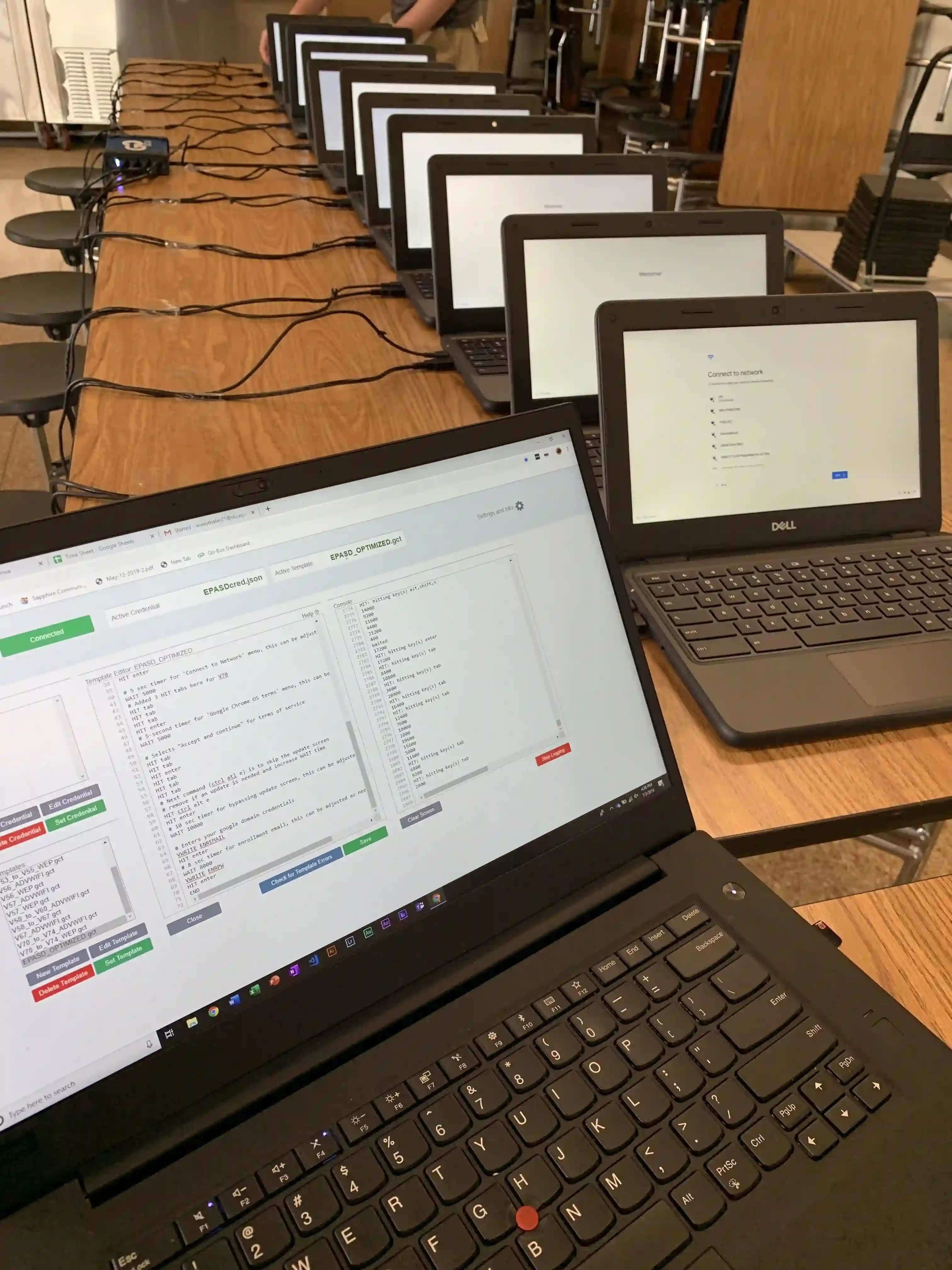 a row of computers